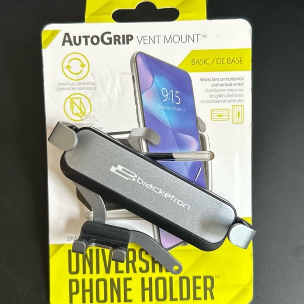 Bracketron - AutoGrip Clamp Mount for Most Cell Phones - Black